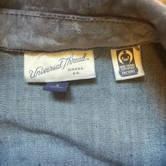 Universal Thread Women's Dark Blue Suede Jacket - Picture 2 of 3